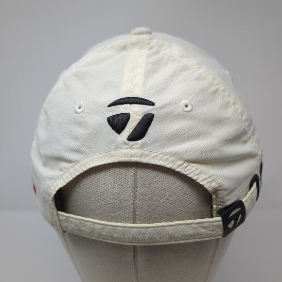 TaylorMade Tour Preferred Slideback Baseball Cap White One Size Embroidered - Picture 6 of 9